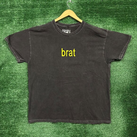 CharliXCX Brat Logo Double Sided T-Shirt Size Large - Picture 3 of 4